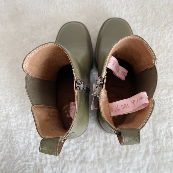 Sam&Libby Women's Camila Block Heel Boot Side Zip, Moss Green, Size 8 / 8.5 - Picture 13 of 15